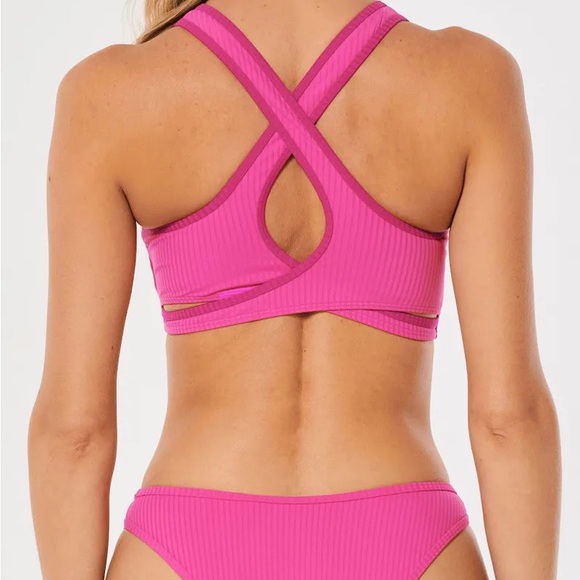 Gilly Hicks | Ribbed Bikini Set (Dark Pink) - Picture 2 of 7